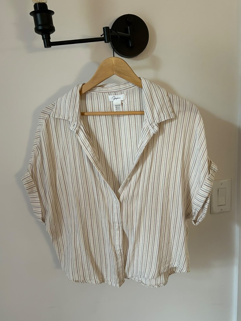 Lightweight Striped Button-Down Shirt